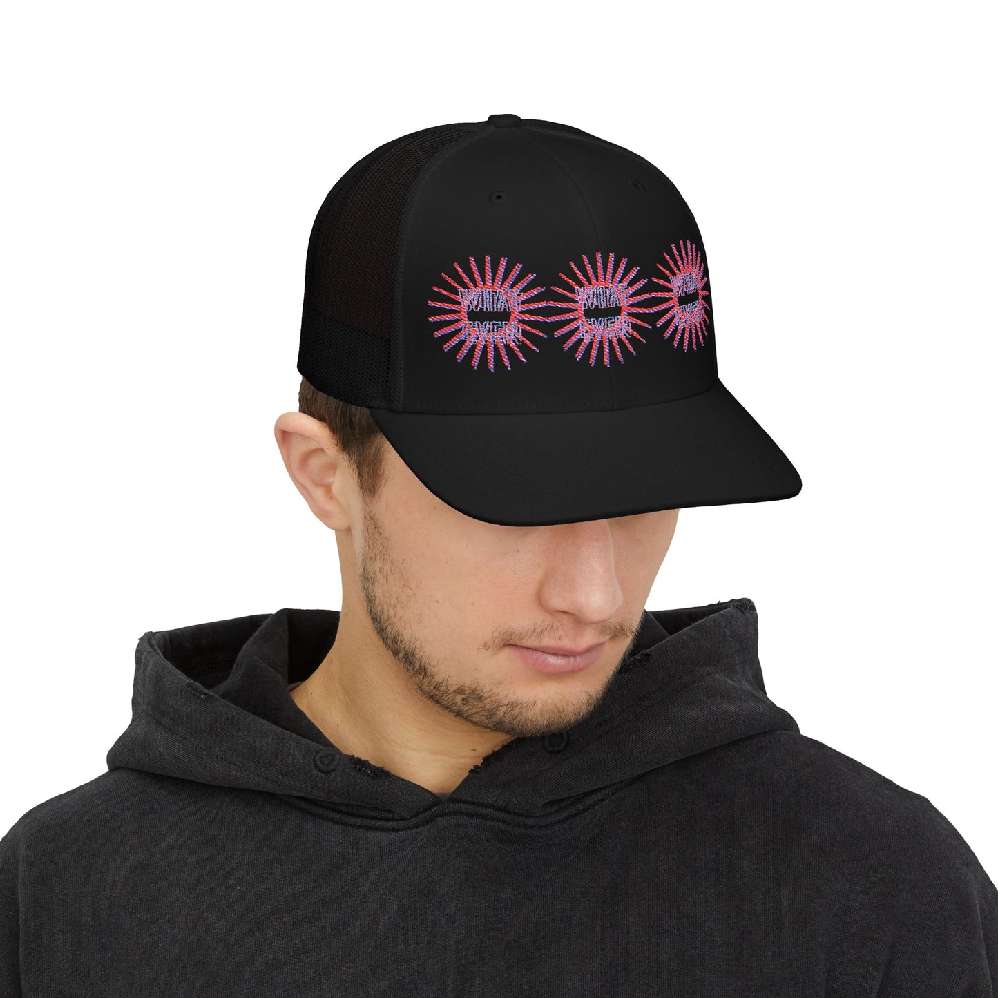Colorful Embroidered Snapback Trucker Cap, Perfect for Festivals, Outdoor Events, Casual Wear, Gift for Him/Her, Summer Style
