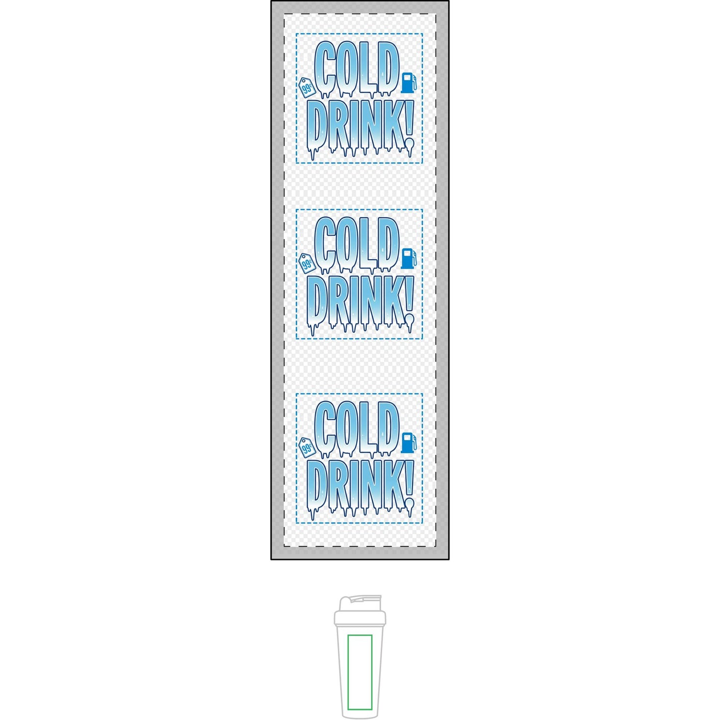 Protein Shaker — “COLD DRINK” Motivational Gym Bottle