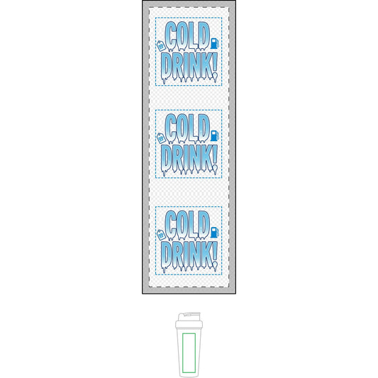 Protein Shaker — “COLD DRINK” Motivational Gym Bottle