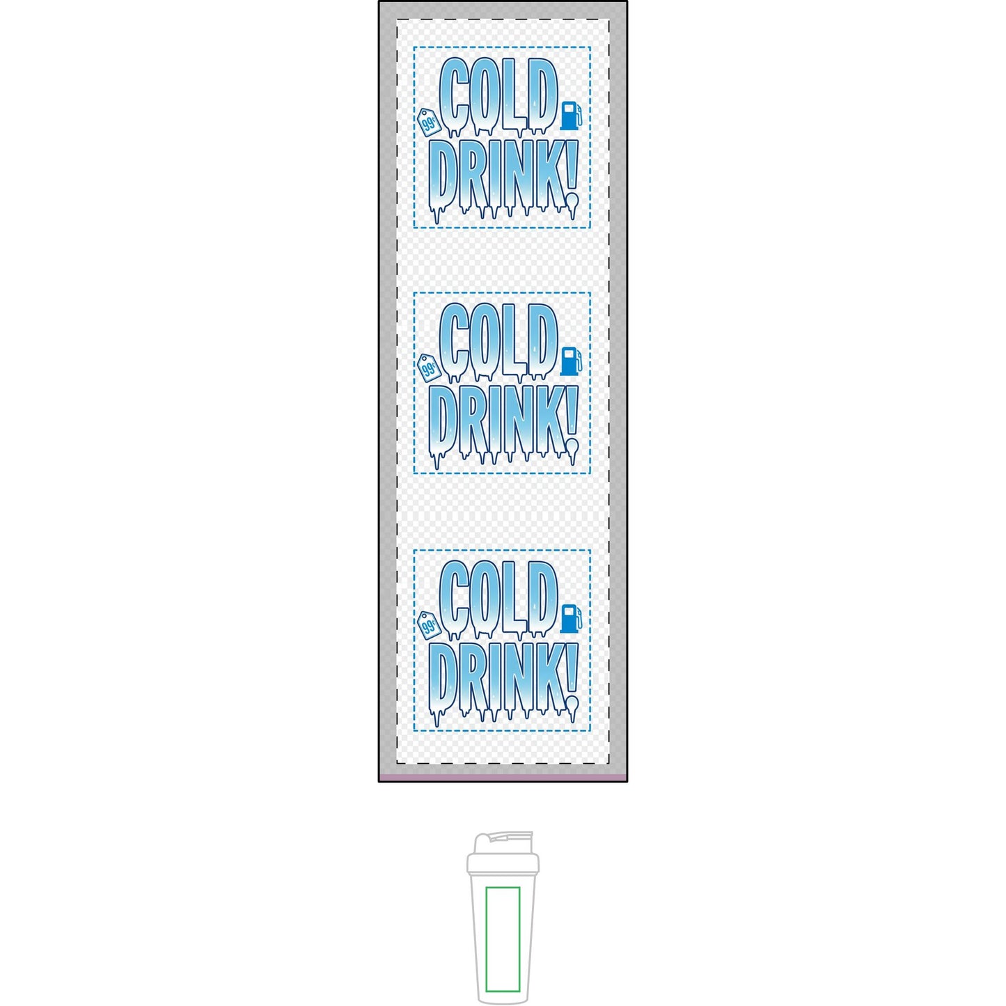 Protein Shaker — “COLD DRINK” Motivational Gym Bottle