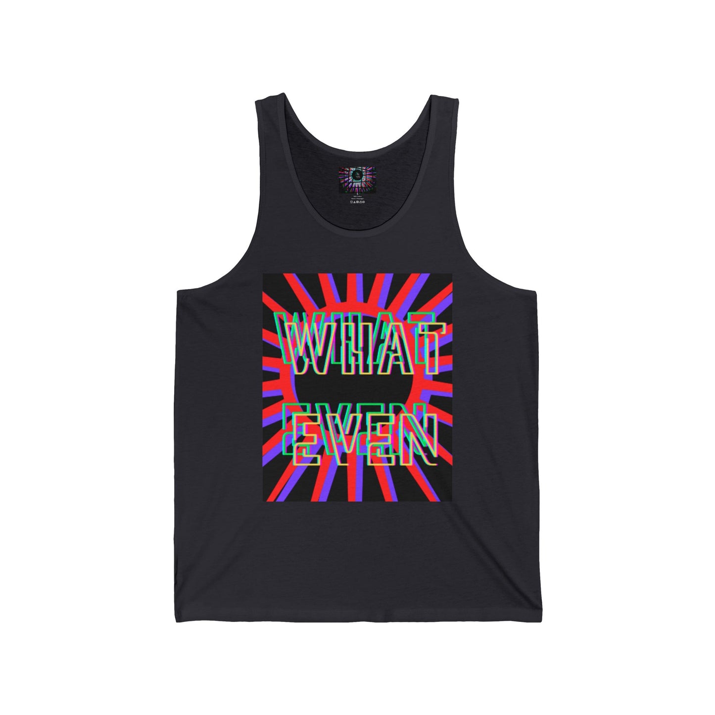 WHAT EVEN Tank Top — Retro Psychedelic Graphic Vest for Casual Streetwear