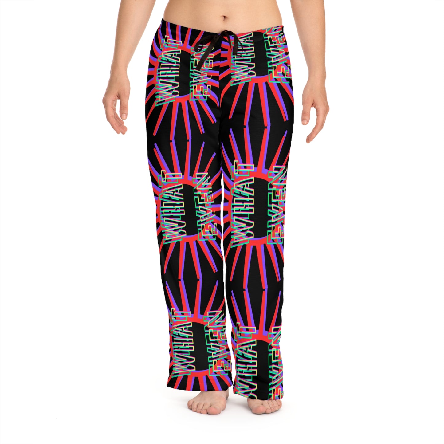 What Ever Women's Pajama Pants — Bold Neon Graphic Loungewear