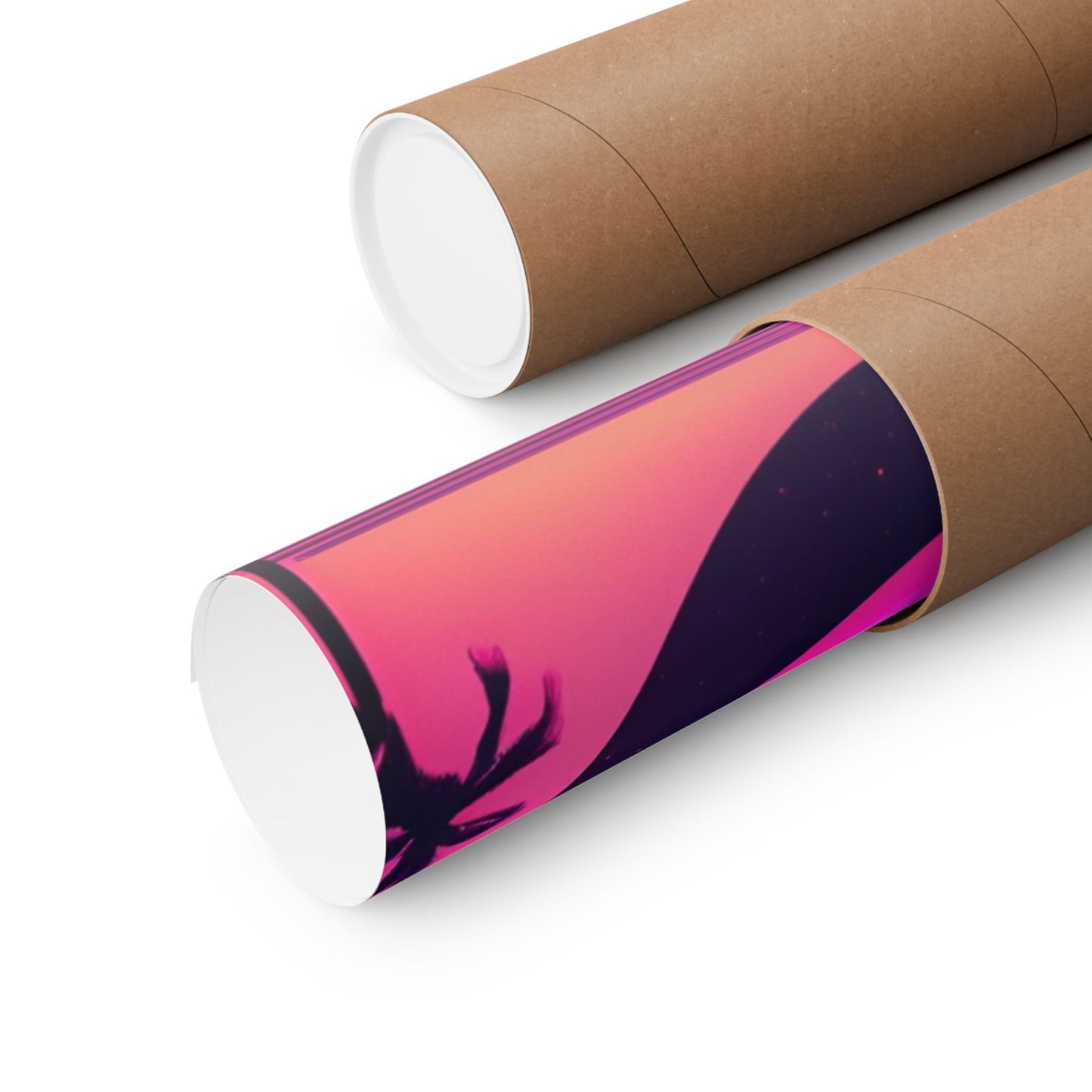 Retro Neon Eye Poster — Vaporwave Matte Vertical Art Print
