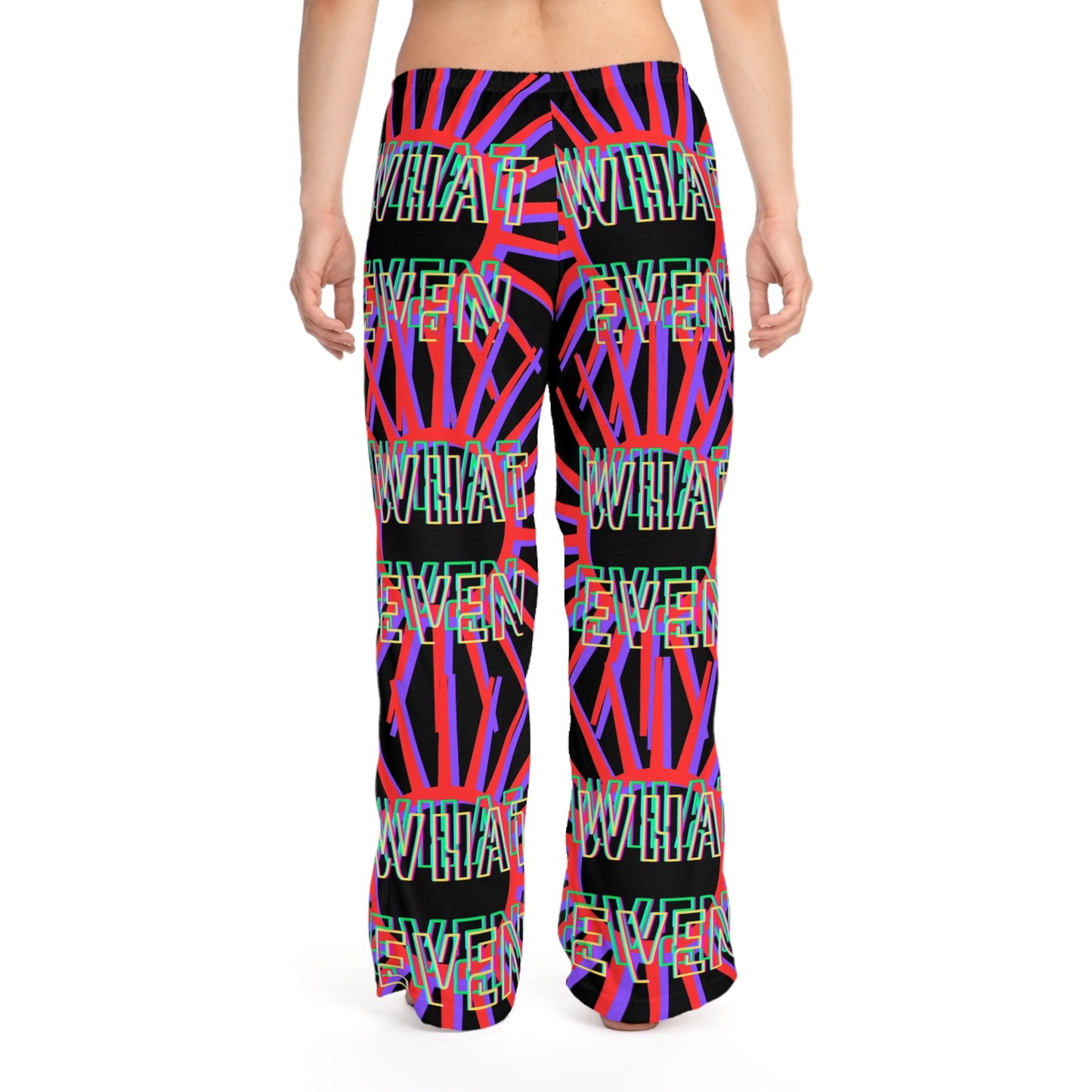 What Ever Women's Pajama Pants — Bold Neon Graphic Loungewear