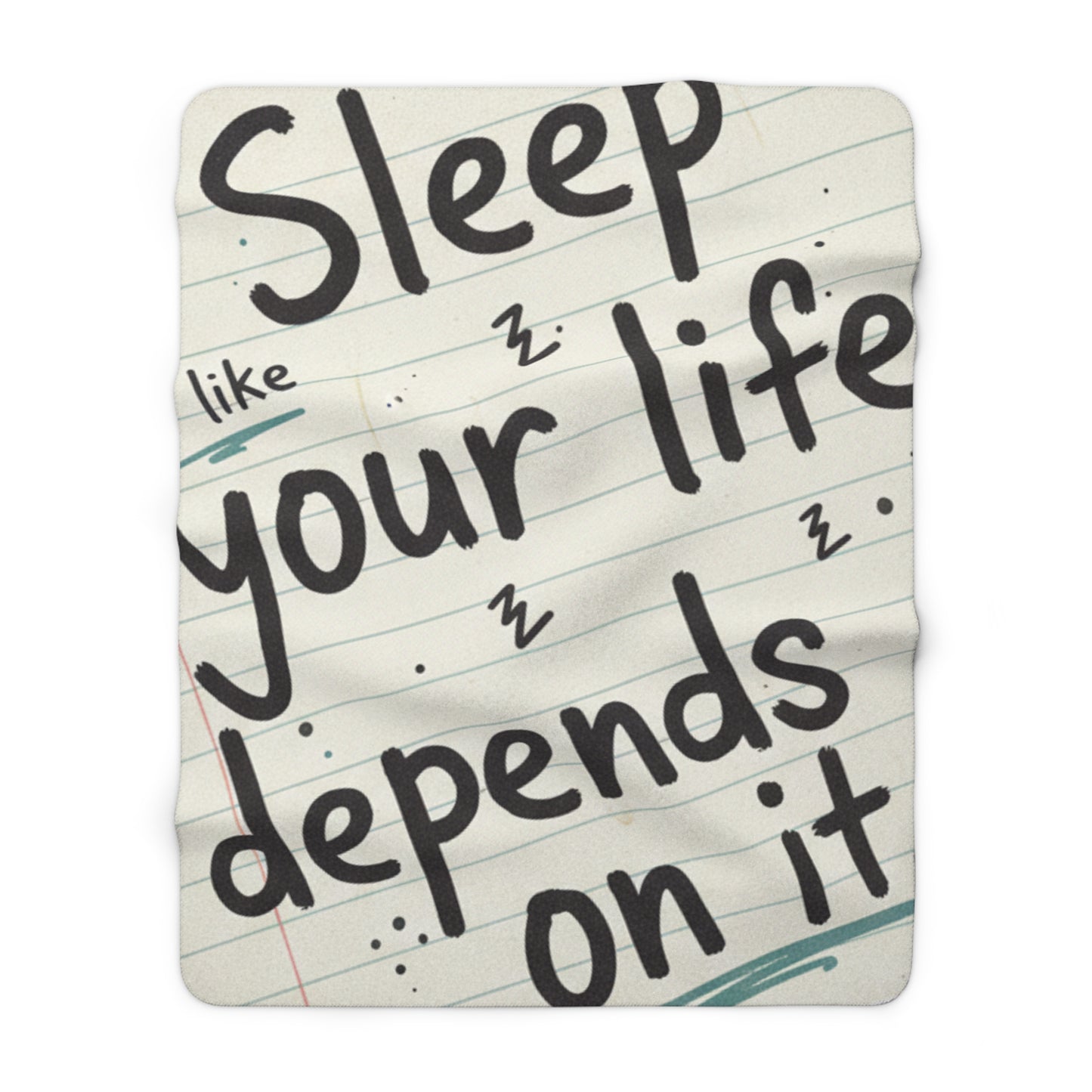 Sherpa Blanket — "Sleep Like Your Life Depends On It" Cozy Fleece Throw