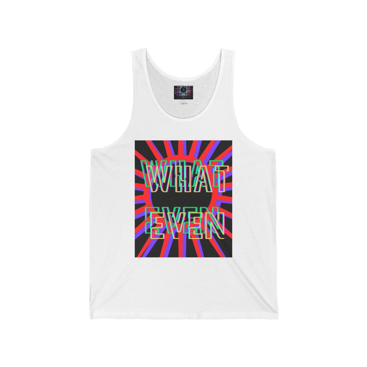WHAT EVEN Tank Top — Retro Psychedelic Graphic Vest for Casual Streetwear