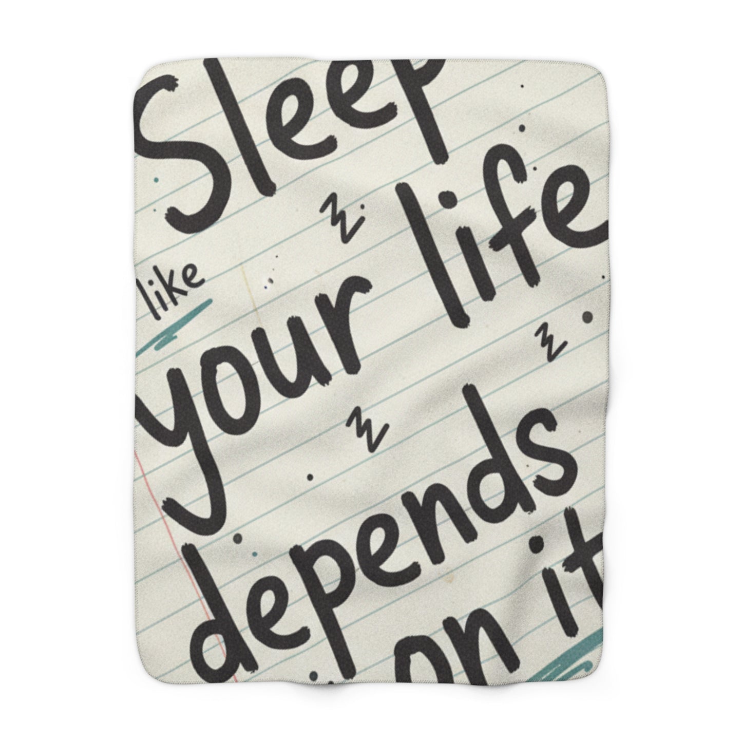 Sherpa Blanket — "Sleep Like Your Life Depends On It" Cozy Fleece Throw