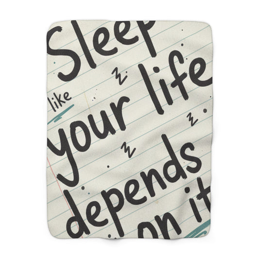 Sherpa Blanket — "Sleep Like Your Life Depends On It" Cozy Fleece Throw