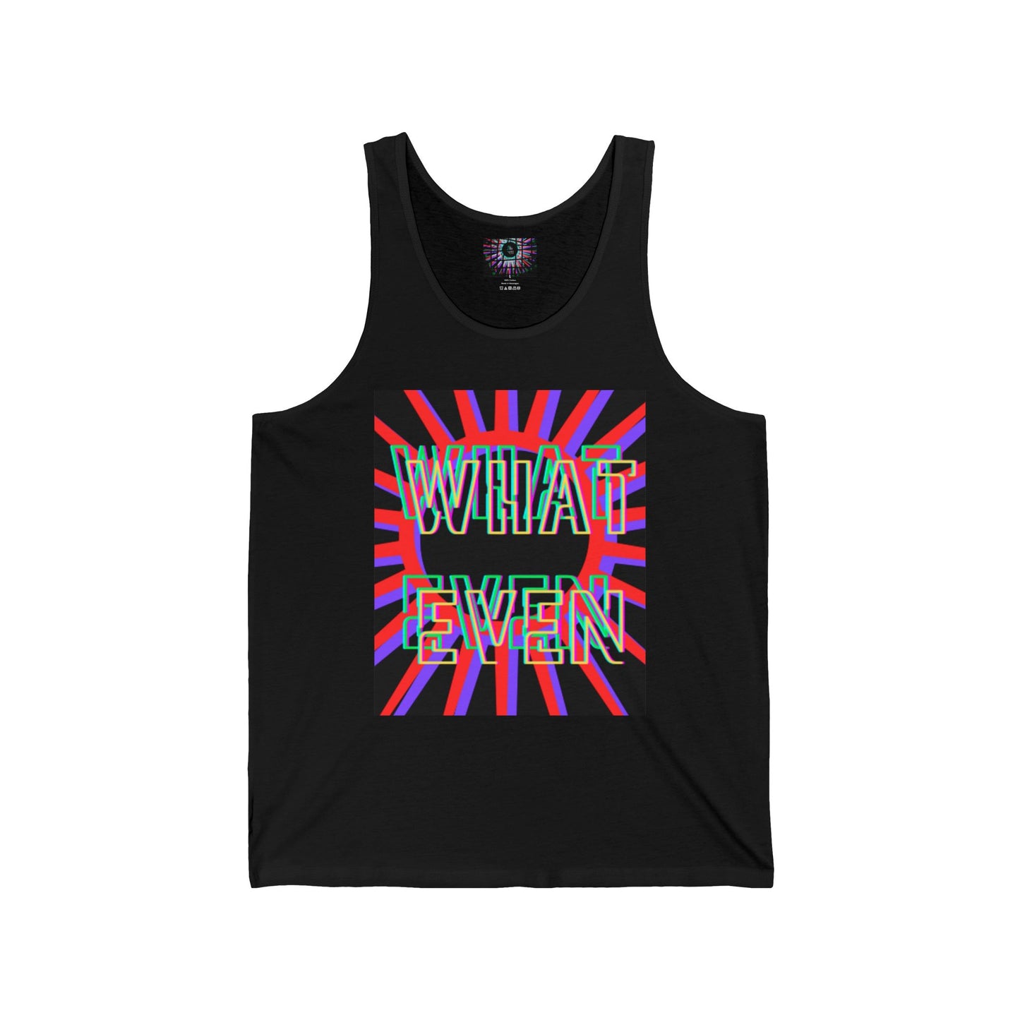 WHAT EVEN Tank Top — Retro Psychedelic Graphic Vest for Casual Streetwear