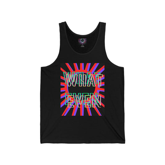 WHAT EVEN Tank Top — Retro Psychedelic Graphic Vest for Casual Streetwear