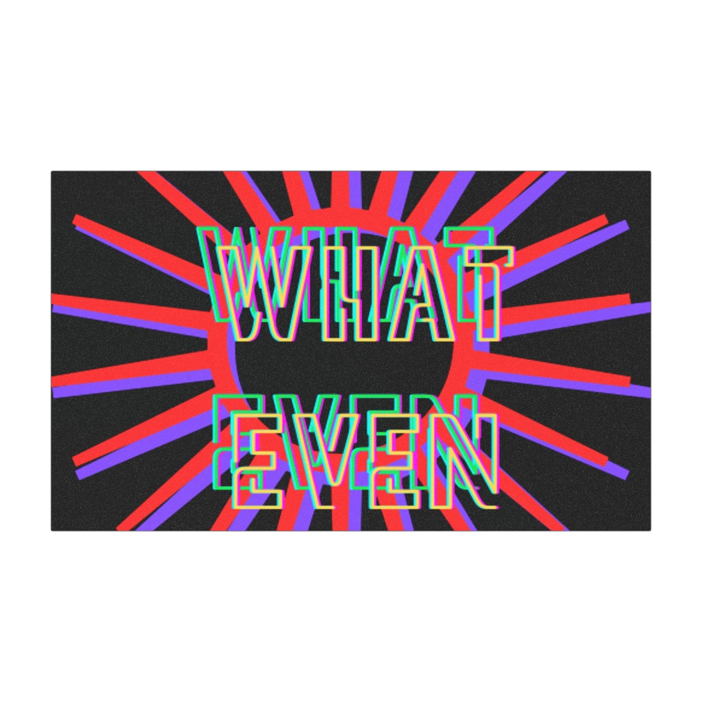 What Even Car Magnet — Retro Neon Text Magnetic Sign for Cars