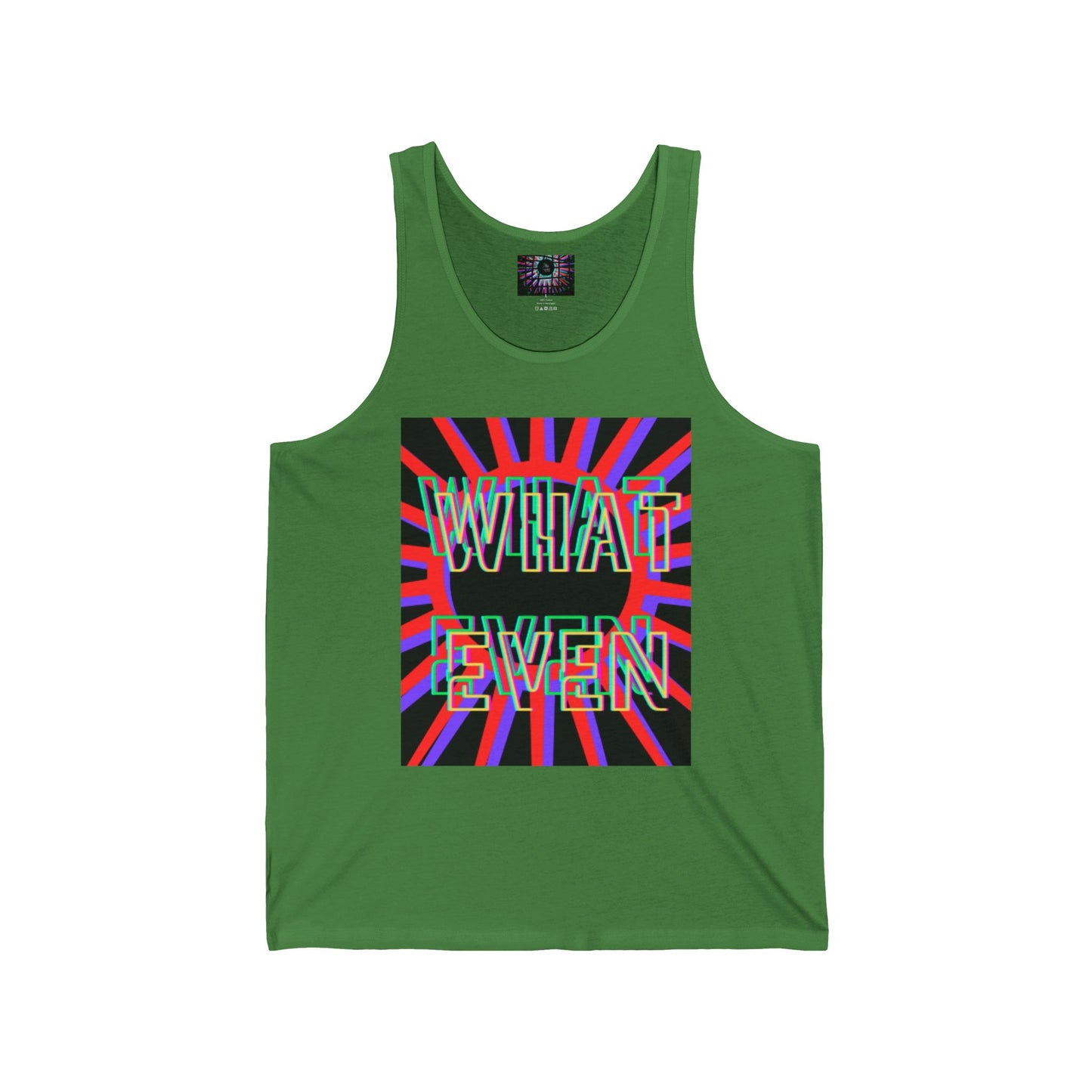 WHAT EVEN Tank Top — Retro Psychedelic Graphic Vest for Casual Streetwear