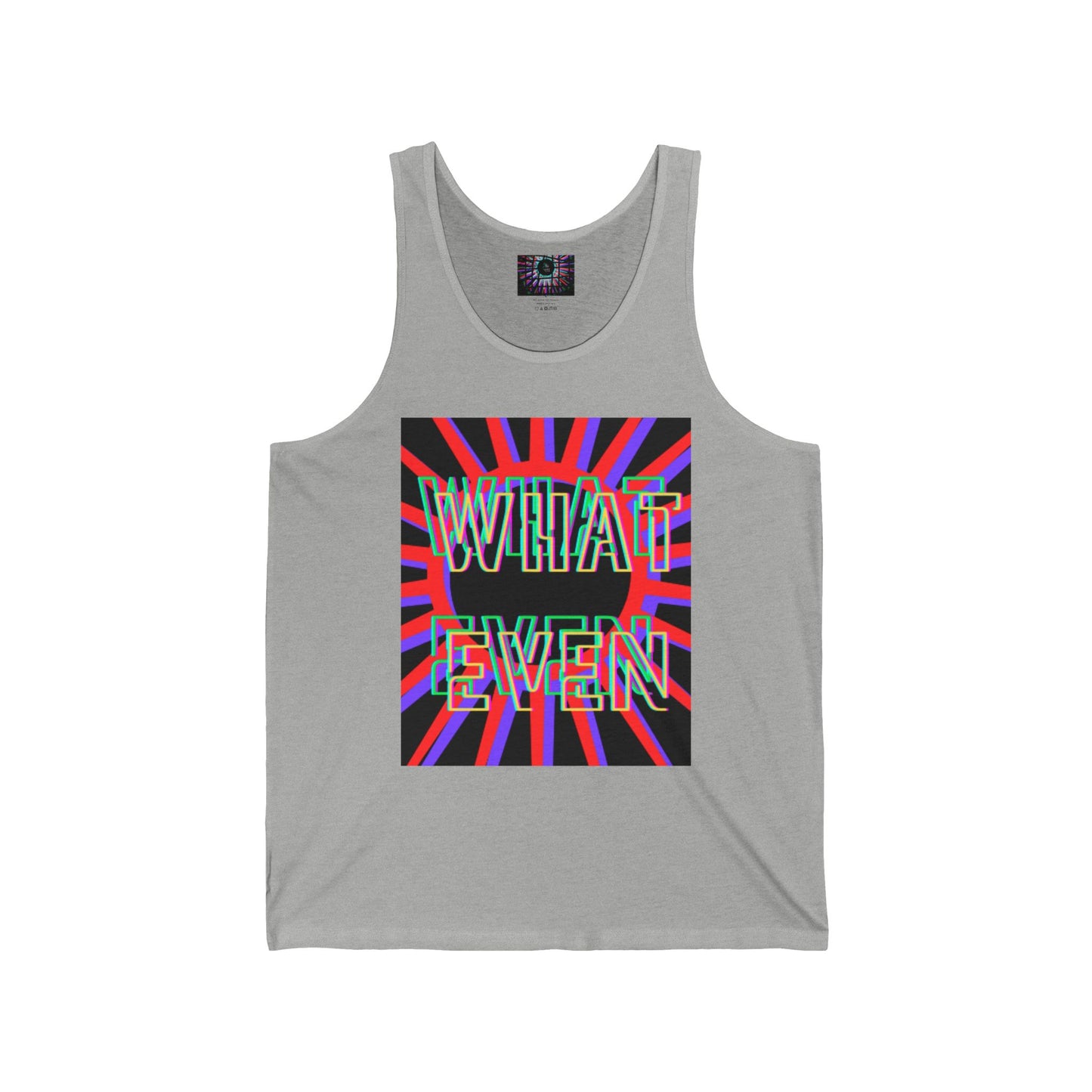 WHAT EVEN Tank Top — Retro Psychedelic Graphic Vest for Casual Streetwear