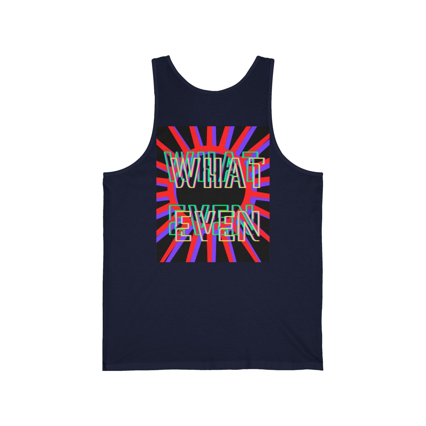 WHAT EVEN Tank Top — Retro Psychedelic Graphic Vest for Casual Streetwear
