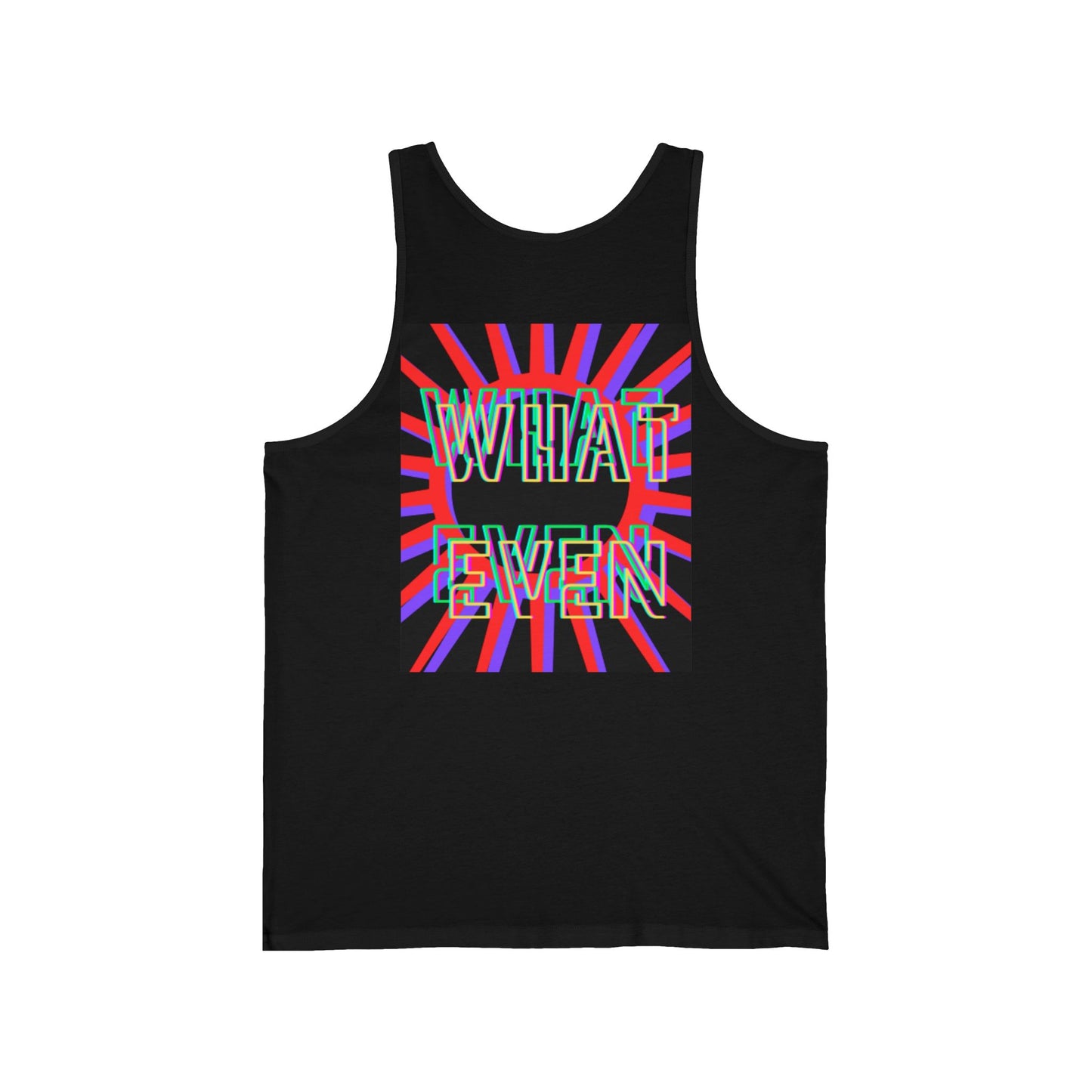 WHAT EVEN Tank Top — Retro Psychedelic Graphic Vest for Casual Streetwear