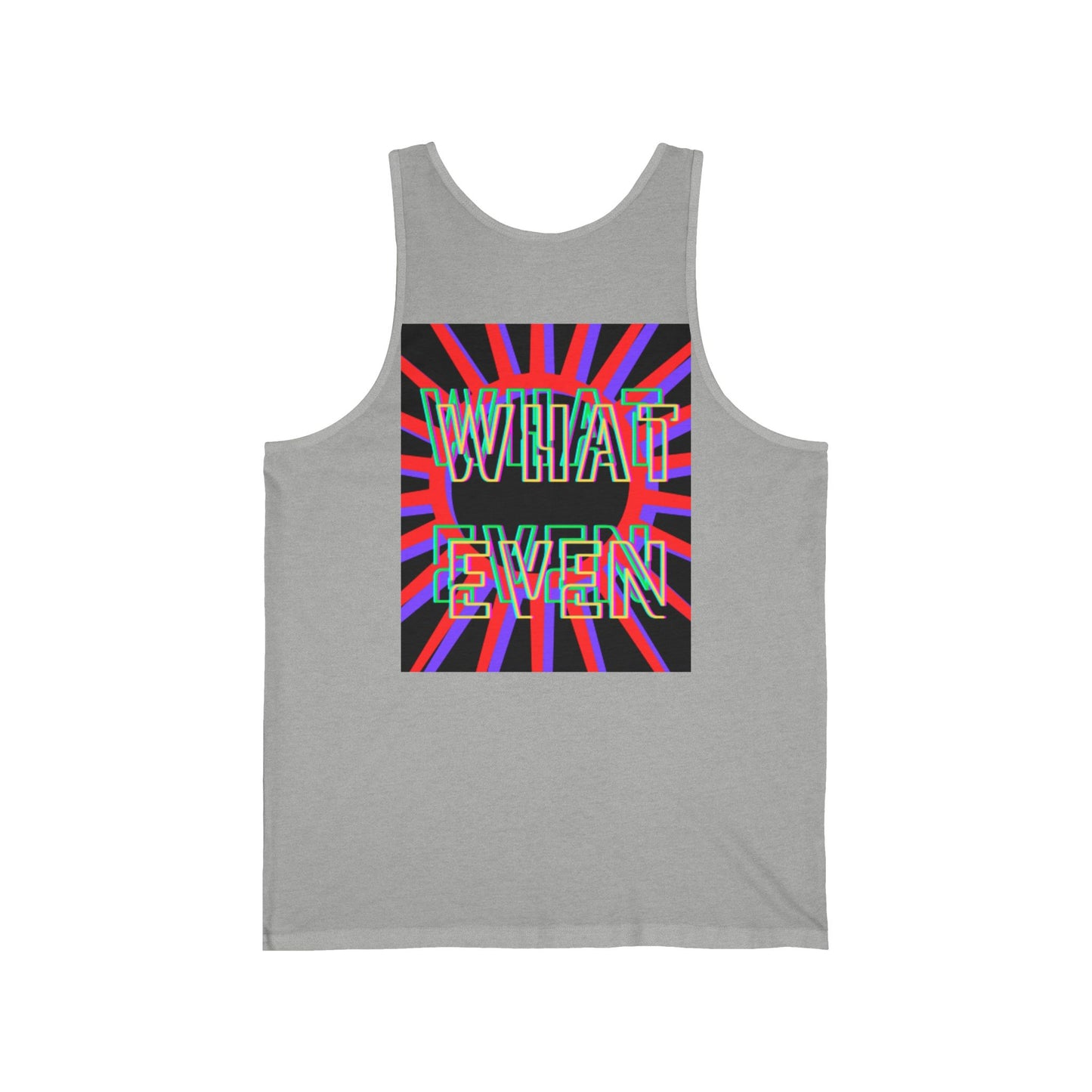 WHAT EVEN Tank Top — Retro Psychedelic Graphic Vest for Casual Streetwear