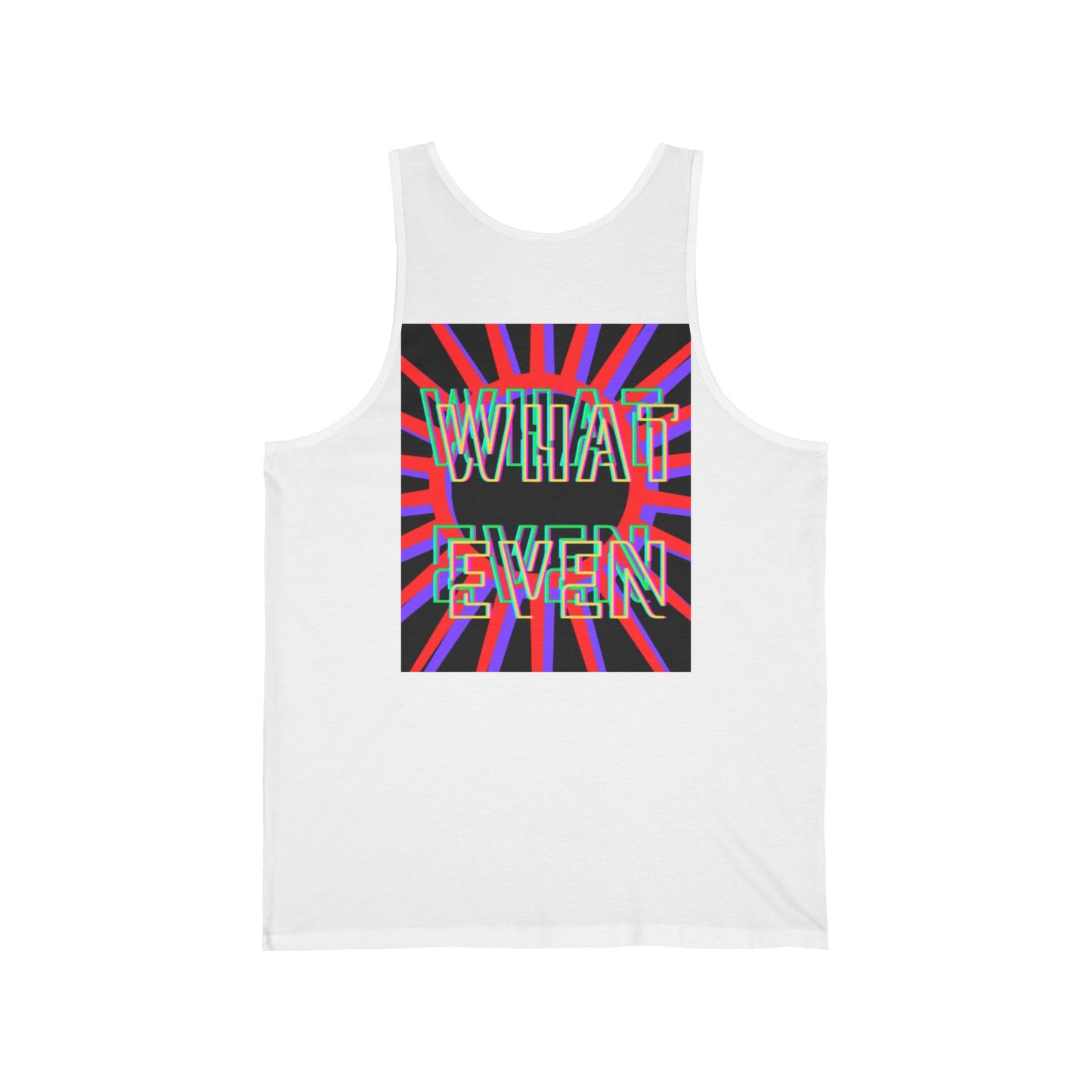 WHAT EVEN Tank Top — Retro Psychedelic Graphic Vest for Casual Streetwear