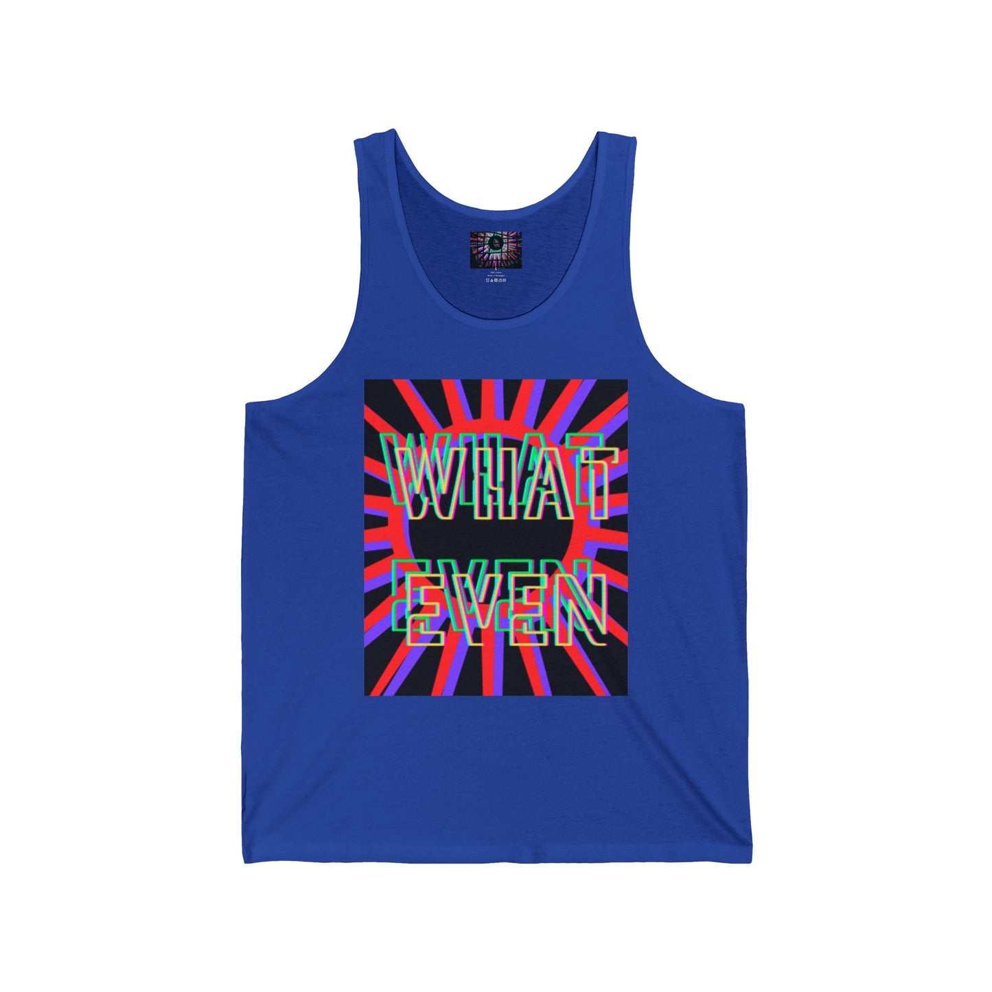 WHAT EVEN Tank Top — Retro Psychedelic Graphic Vest for Casual Streetwear