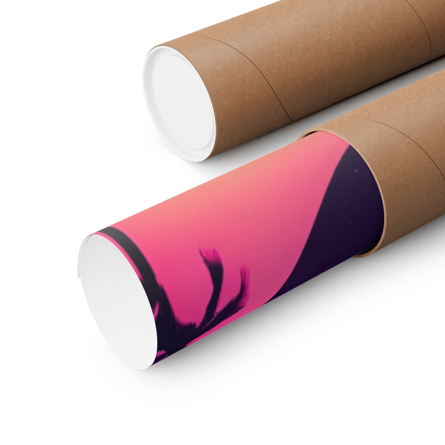 Retro Neon Eye Poster — Vaporwave Matte Vertical Art Print