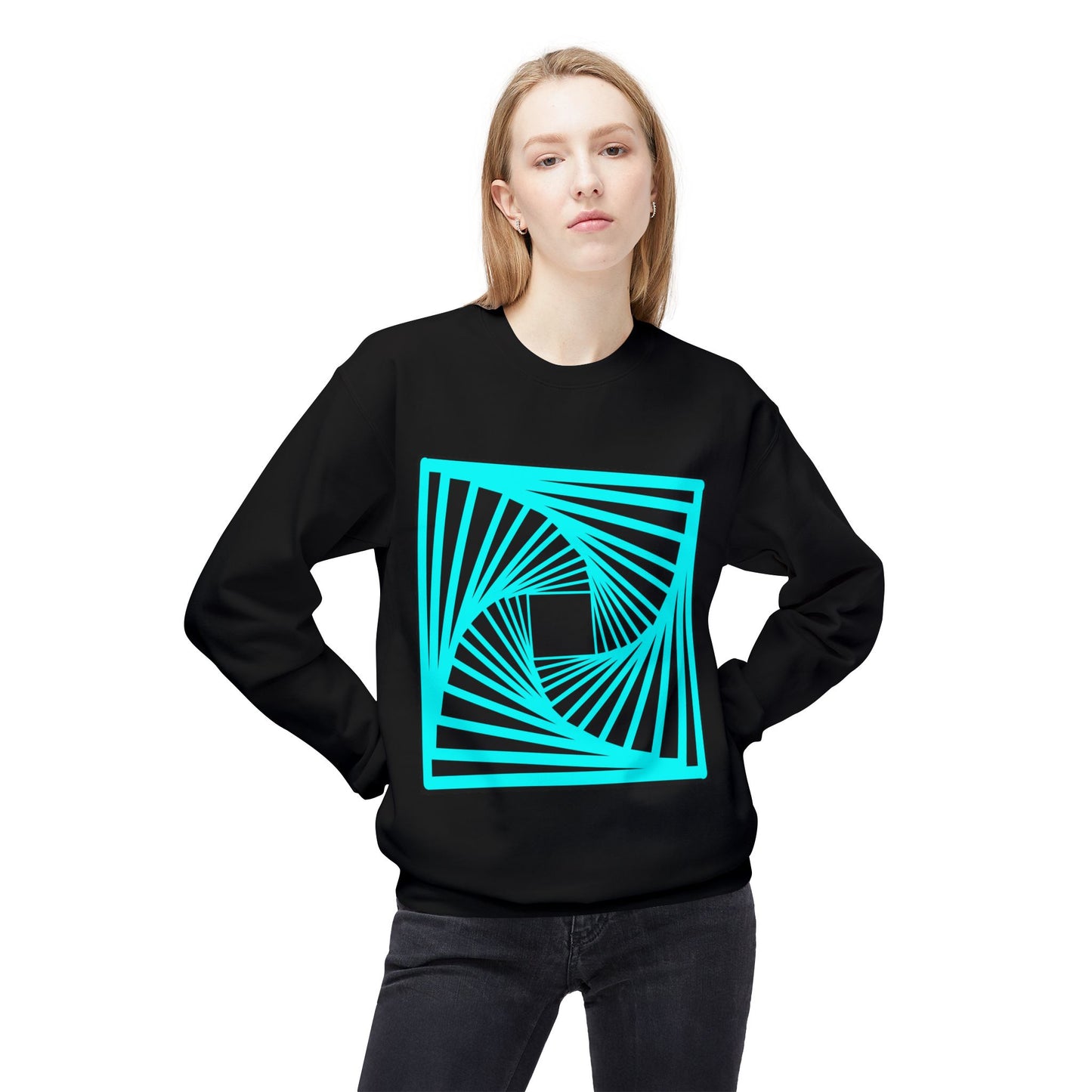 Trippy Optical Illusion Fleece Sweatshirt