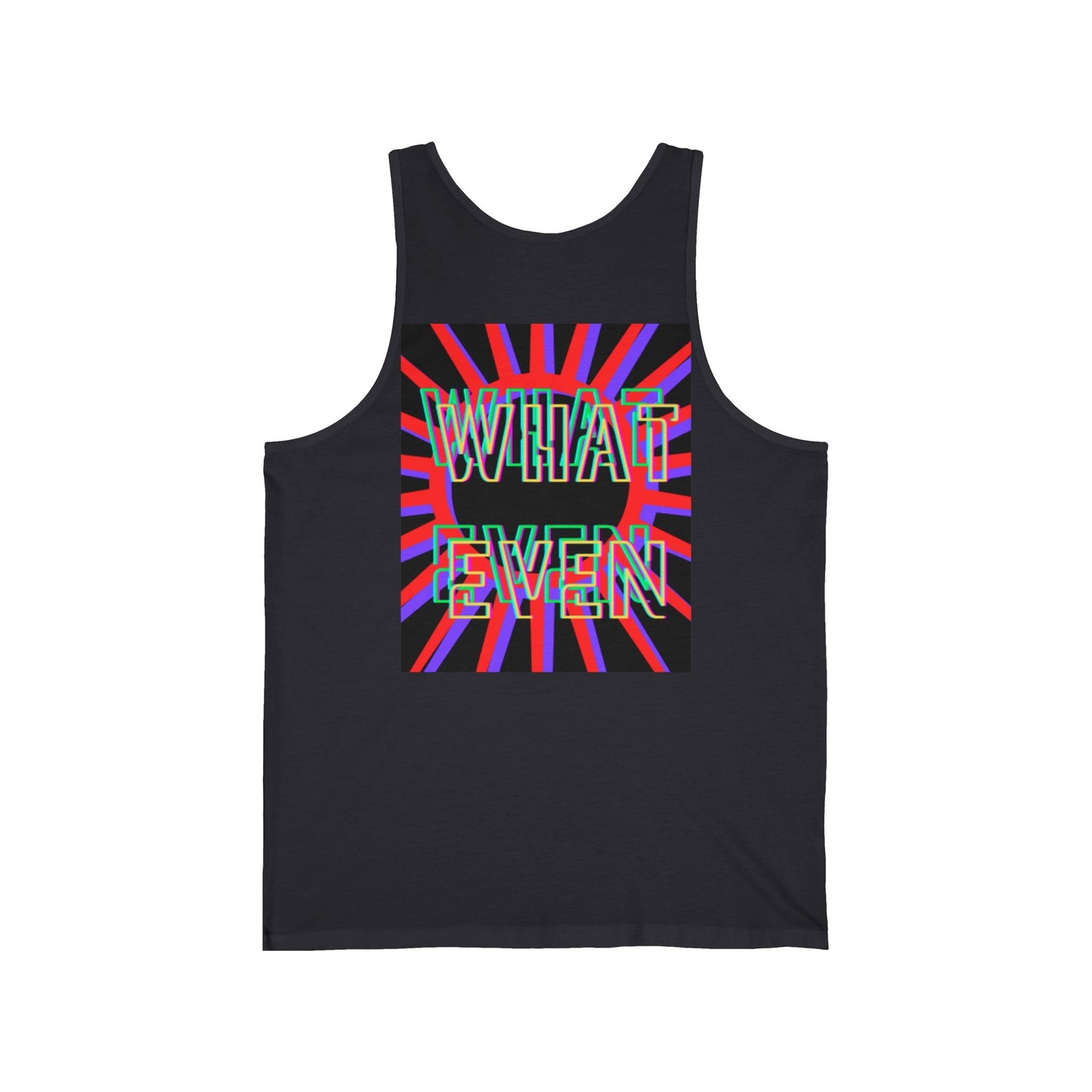 WHAT EVEN Tank Top — Retro Psychedelic Graphic Vest for Casual Streetwear