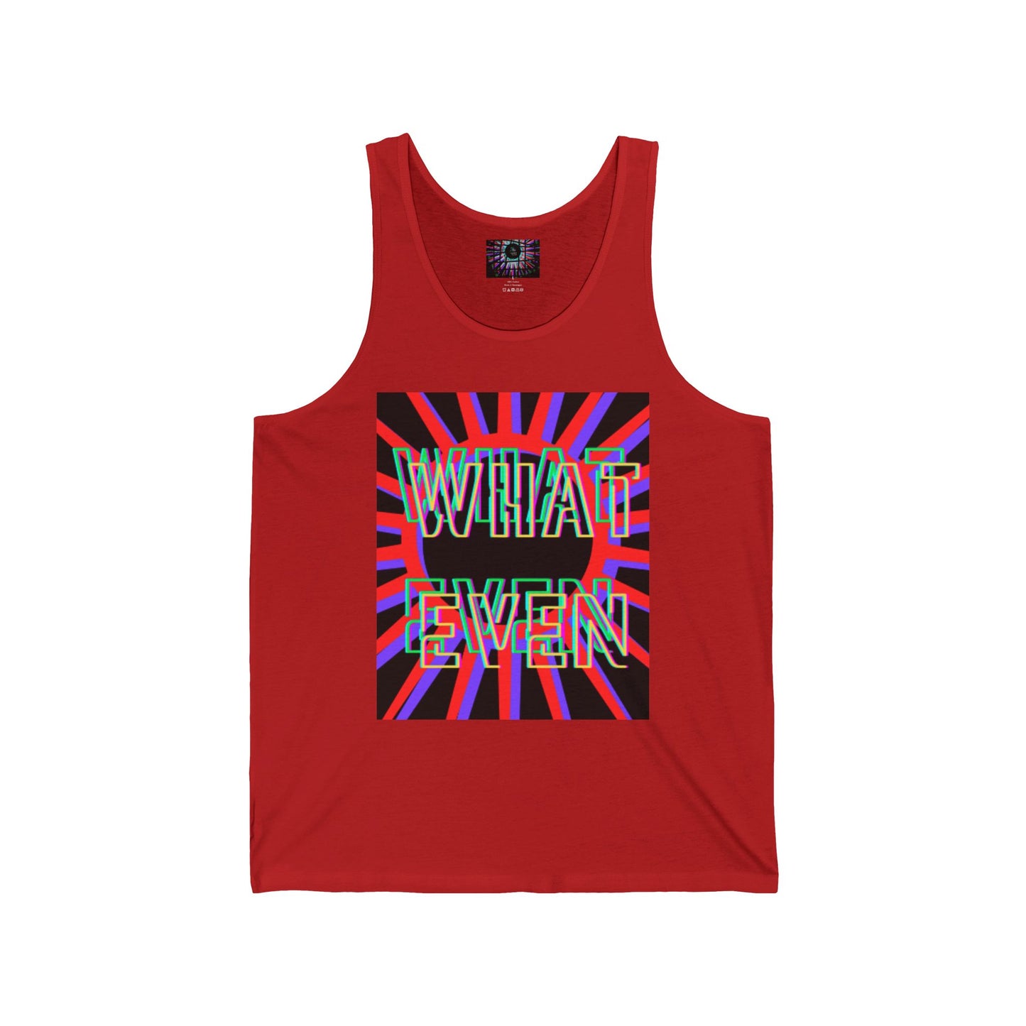 WHAT EVEN Tank Top — Retro Psychedelic Graphic Vest for Casual Streetwear