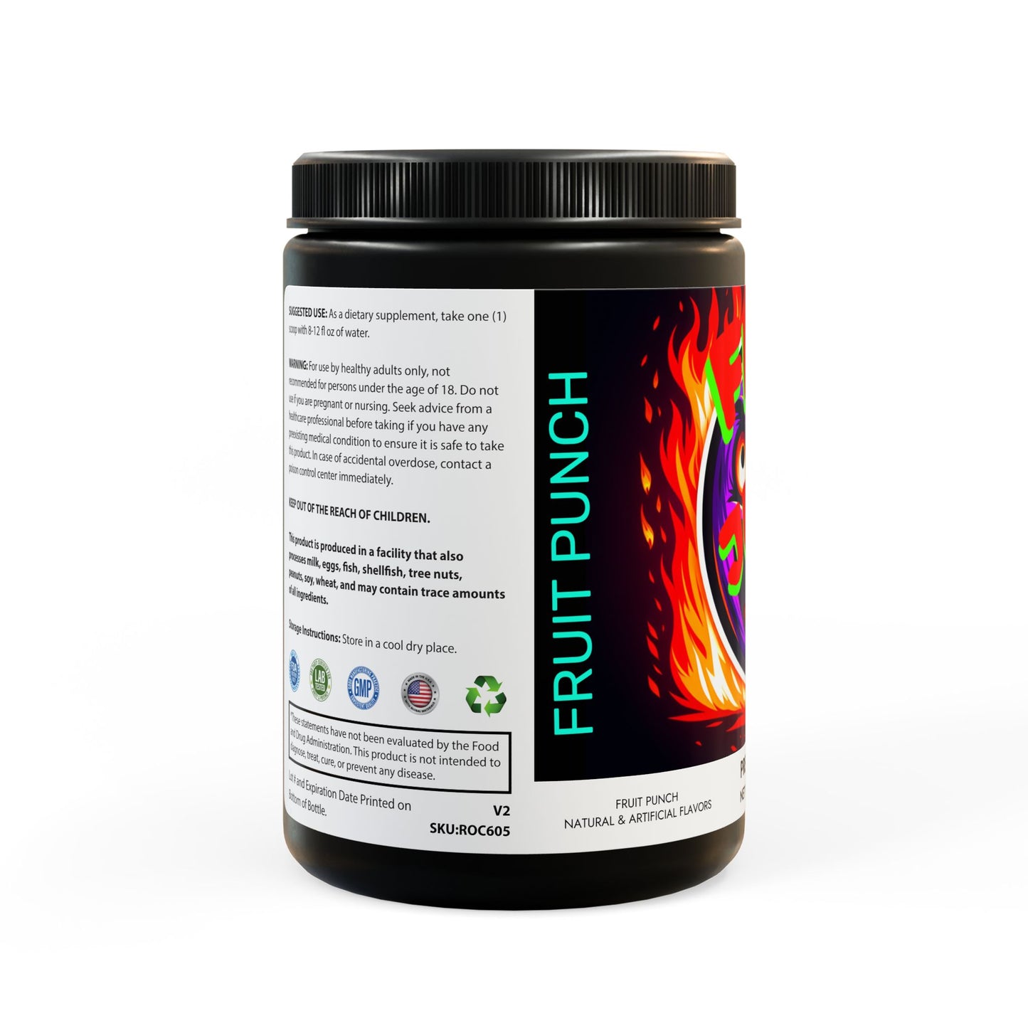 Fire Juice! Pre-Workout Supplement, Fruit Punch (204g, 7.1oz)