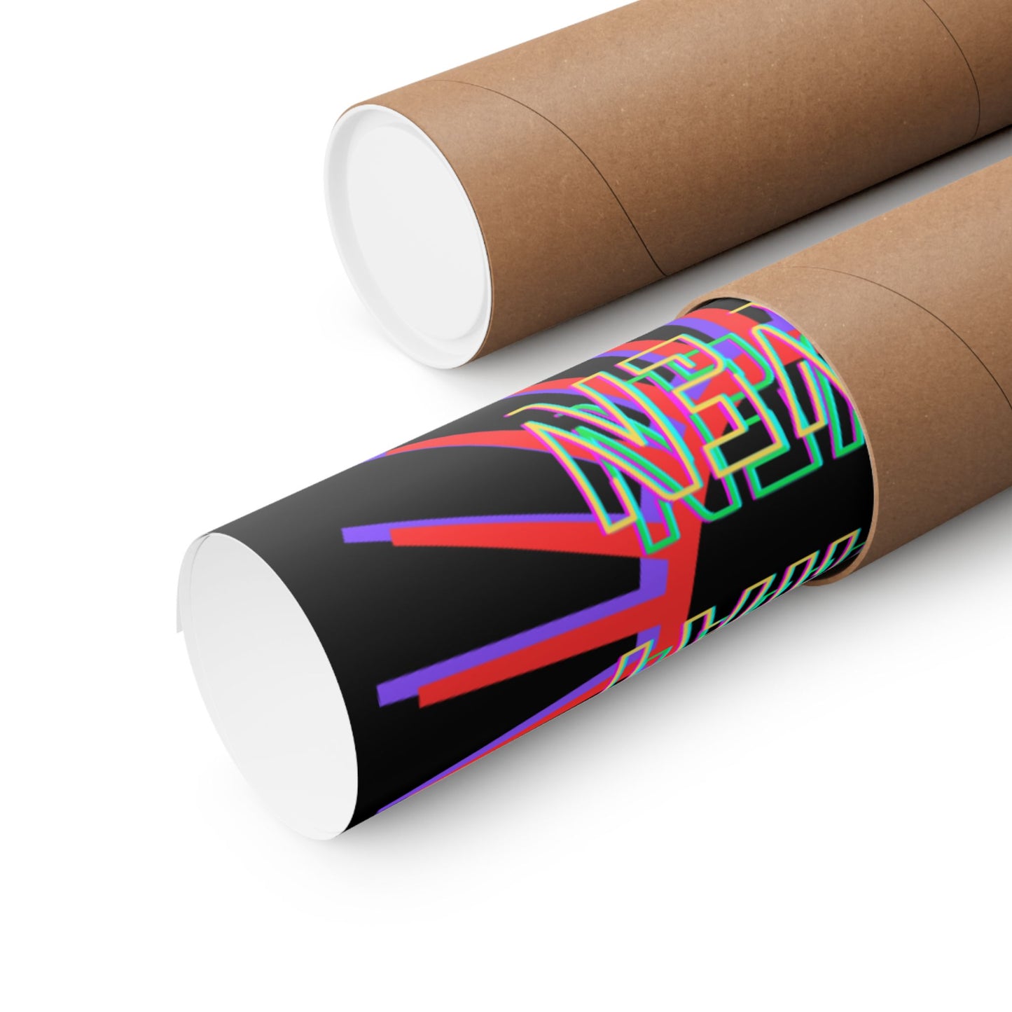 "What Ever" Matte Poster - Retro Neon Graphic Wall Art