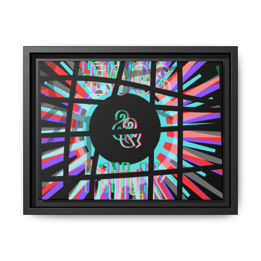 Psychedelic Geometric Framed Canvas Art "Eggs Eggs & & Milk Milk" — Multi‑Color Matte Print