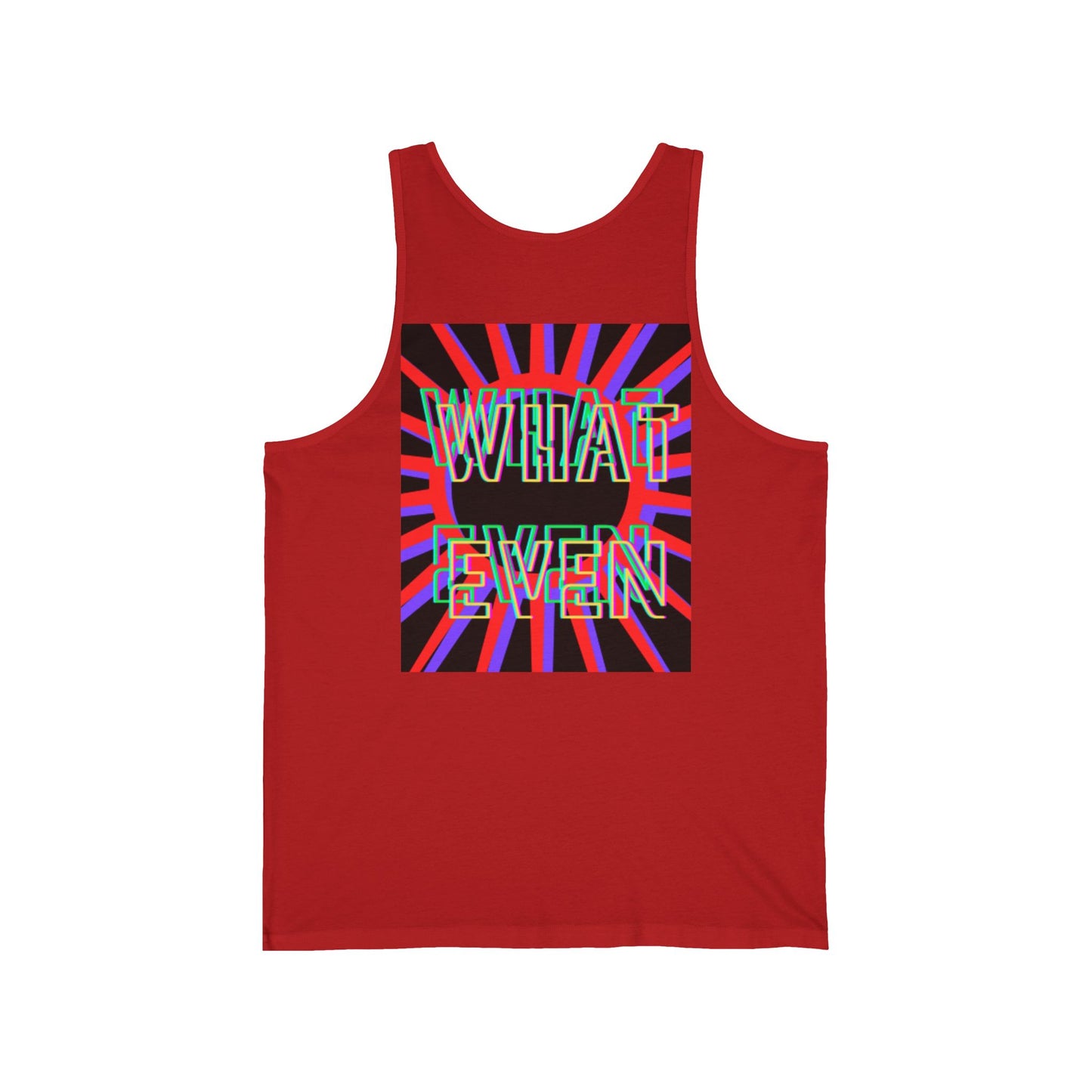 WHAT EVEN Tank Top — Retro Psychedelic Graphic Vest for Casual Streetwear