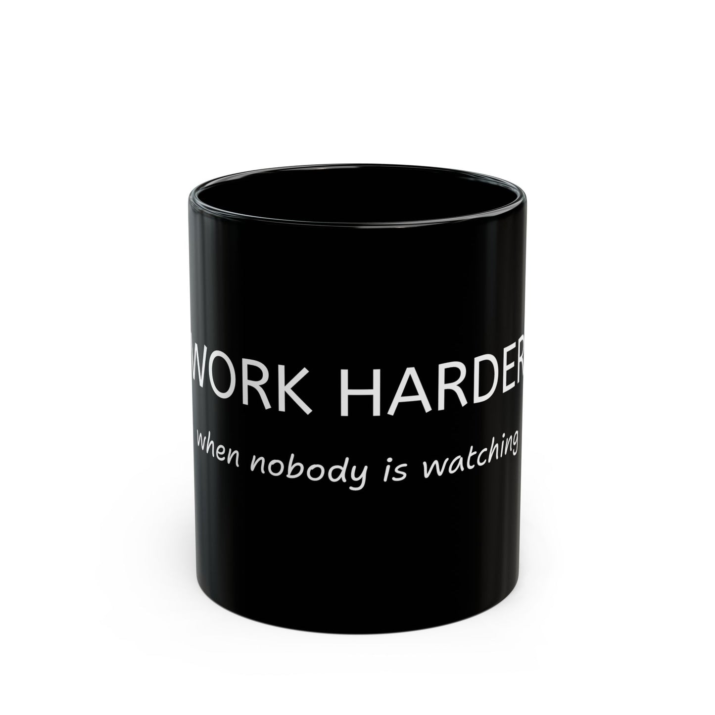 Mug - Work Harder Motivational Black Mug 11oz 15oz