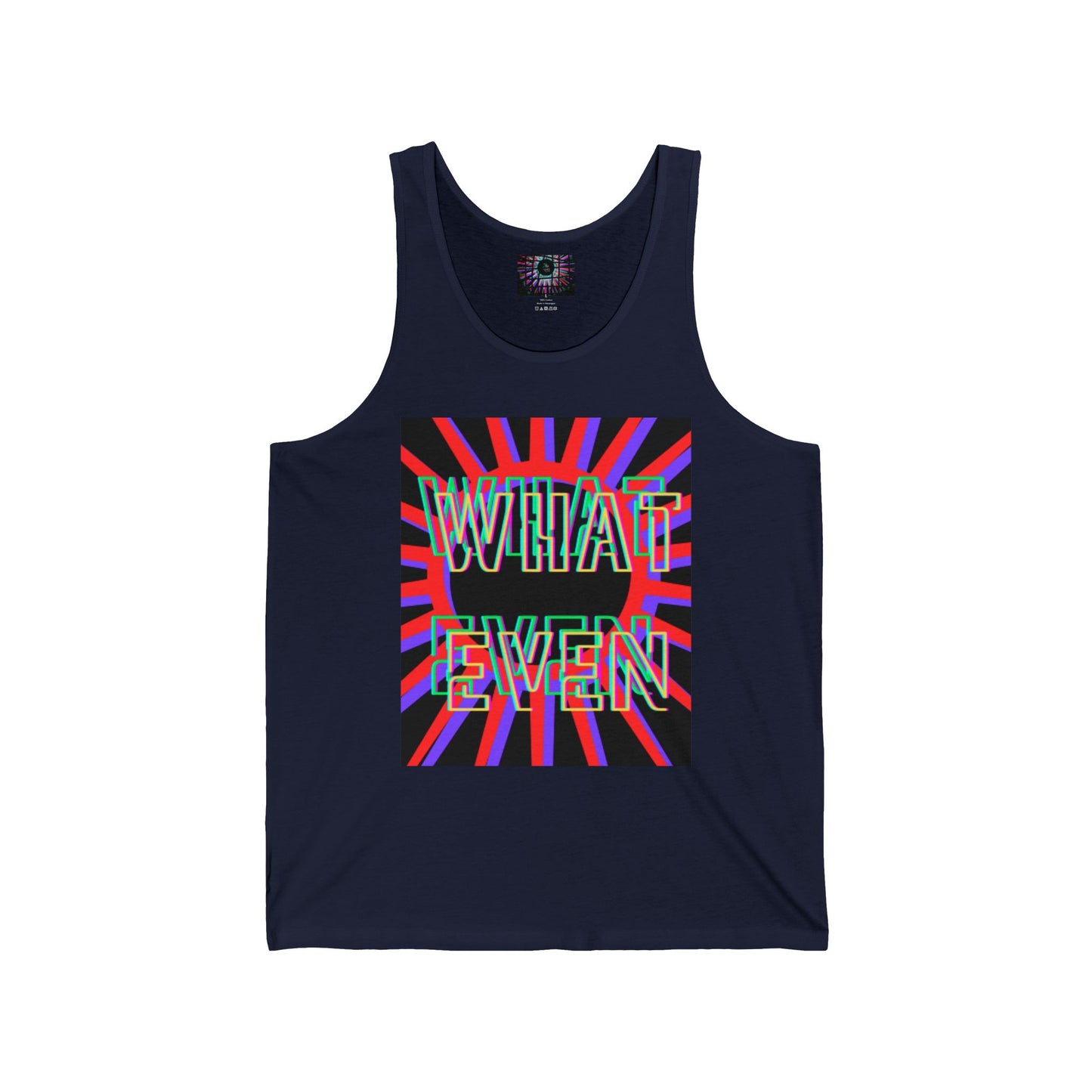 WHAT EVEN Tank Top — Retro Psychedelic Graphic Vest for Casual Streetwear
