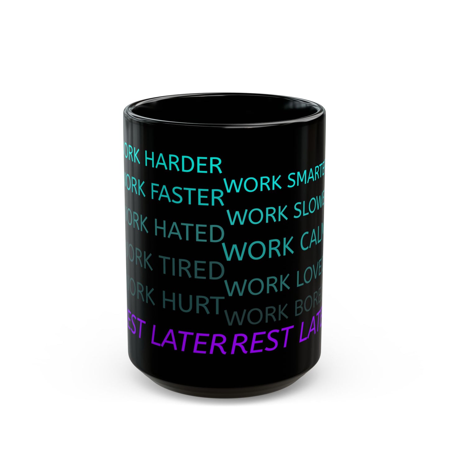 Mug - Work Harder Motivational Black Mug 11oz 15oz