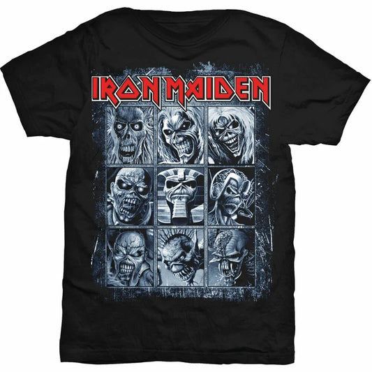 2025 Hot Sale Iron Maiden Printed Pattern T-Shirt Nine Eddy Black Men's Classic Rock Metal Band Crew Neck Short Sleeve T-Shirt
